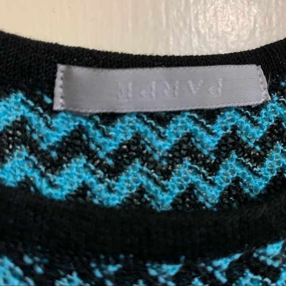 Parpe’ Blue Teal Black Sleeveless Knit Sundress. - Picture 3 of 7